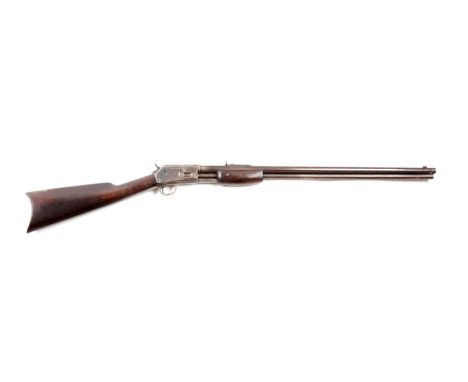 Standard rifle features full round barrel, full magazine, blued finish, walnut stock with rifle buttplate, non-checkered waln