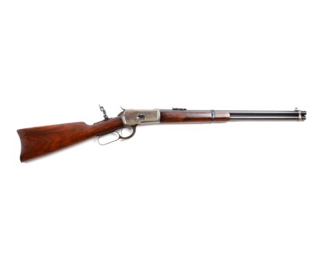 This little carbine was manufactured in 1927 and is standard in all respects.  Features round barrel, full magazine, two barr