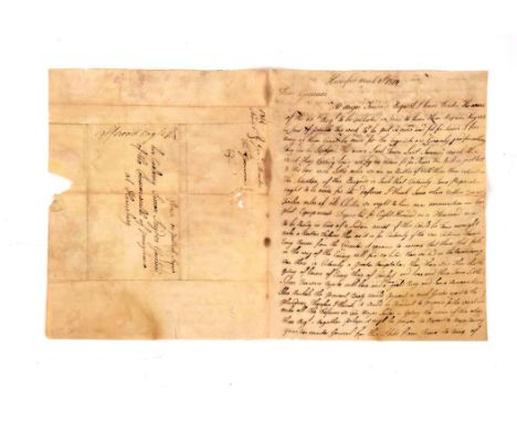 This War of 1812 letter written in 1814 is a request for better supplies for the defense of Pennsylvania.  The letter referen
