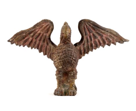 Possible Wilhelm Schimmel folk art carved eagle.  It is signed "WS" on the bottom and has fantastic paint.  Carved in the uni