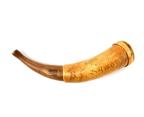 This early piece of Alabama folk art history is very scarce, as most collectors have never seen a carved horn that can be tie