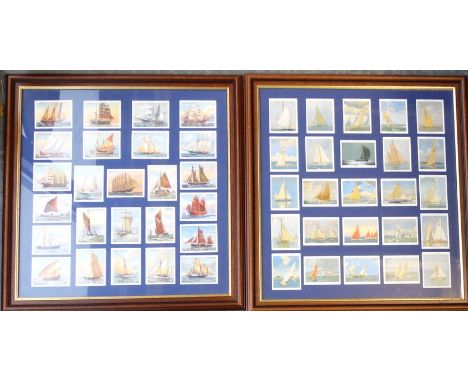 CIGARETTE CARDS - PAIR FRAMED REPRODUCTION SETS 