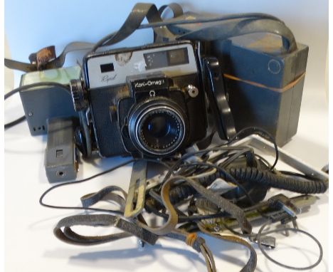 KONI OMEGA RAPID PRESS CAMERA & METZ FLASS UNIT 
