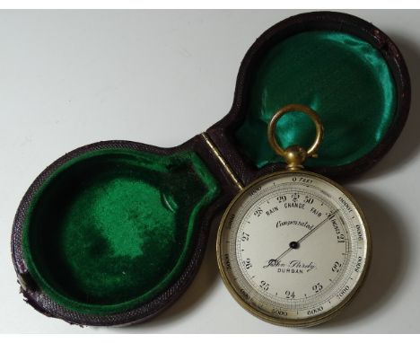 POCKET COMPASS JOHN PARDY DURBAN IN LEATHER CASE 