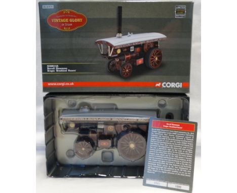 CORGI VINTAGE GLORY OF STEAM BURRELL SHOWMANS DRAGON BROOKLANDS RACER 