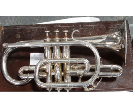 BOOSEY & CO SOLBRON CLASS A CORNET IN CASE (NO MOUTH PIECE) 