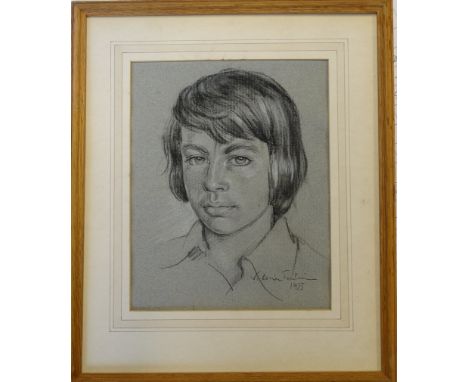 SIGNED PENCIL SKETCH OF A BOY 8'X10' 