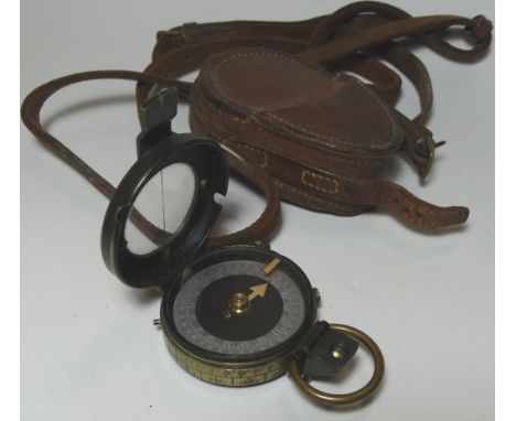 FRENCH & SON 1917 COMPASS IN LEATHER CASE 