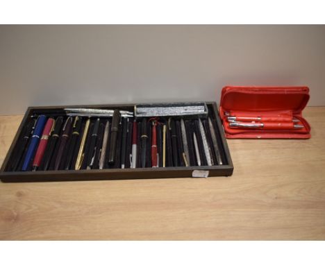 A collection of rollerball and ballpoint pens A/F