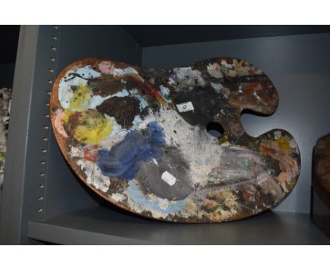 A vintage artists paint palette.