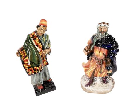 Two Royal Doulton decorative ceramic figures, comprising: 'The Carpet Seller' HN 1464; and 'Good King Wenceslas' HN 2118. (2)