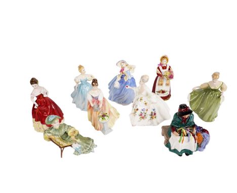A collection of Royal Doulton decorative ceramic figures of ladies, including: a figure of Enchantment, HN 2178; a figure of 