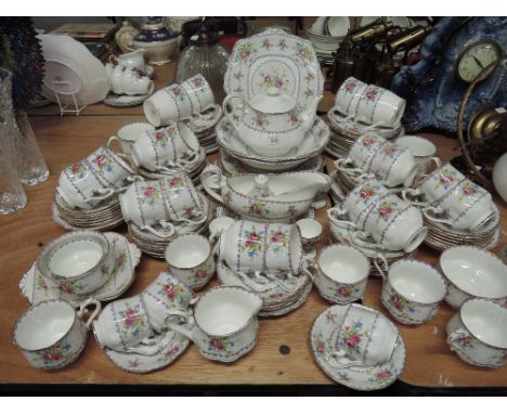 A large Royal Albert Petit Point tea service, No7786676, Approx 100 pieces