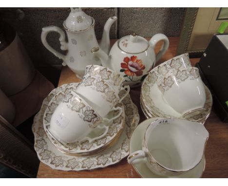 A part dinner coffee tea service by Adderley 20 pieces approx