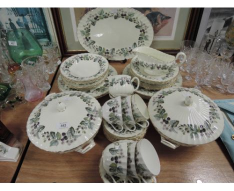 A large part dinner coffee tea service by Royal Worcester in the Lavinia pattern