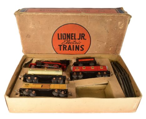 Model Railway - a vintage Lionel Electric Trains (USA) O gauge model railway set No. 1055E Freight Trainset containing 2-4-0 