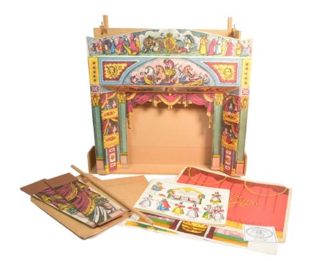 Vintage Toy Theatre - A 1970's Benjamin Pollock's Toy pantomime theatre with scenes from Cinderella and book with instruction