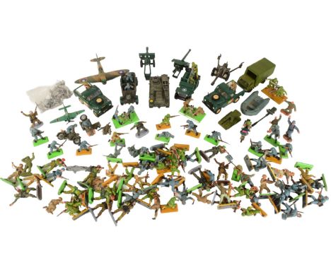 Model Soldiers - a large collection of assorted Britains Deetail toy model soldiers of British and German interest together w