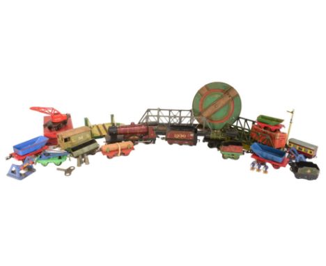 Model Railway - a collection of original vintage Triang Hornby and other O gauge model railway to include; Bassett-Lowke LMS 