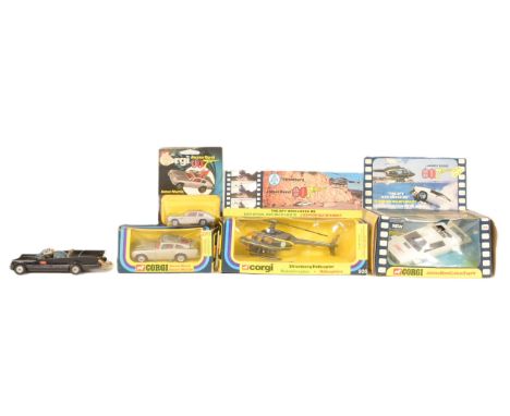Diecast - a collection of x4 vintage Corgi James Bond 007 diecast models comprising 270 Aston Martin, 269 Lotus Espirit, 926 