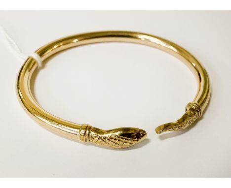 9CT GOLD RUBY SNAKE BRACELET 38.6 GRAMS APPROX