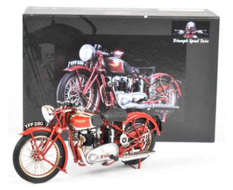 MInichamps Classic Bike Series 1:12 scale diecast model Triumph Speed Twin motorcycle, in original box.