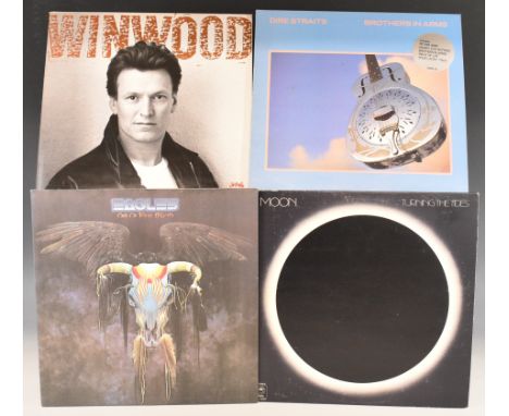 Approximately fifty Rock / Soft Rock / Pop LPs including Moon, Gerry Rafferty, Elton John, Eagles, Dire Straits, Stevie Winwo