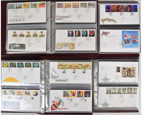 Collection of Royal Mail first day covers in five albums, commemorative first day covers appear complete from 1985-2012 with 