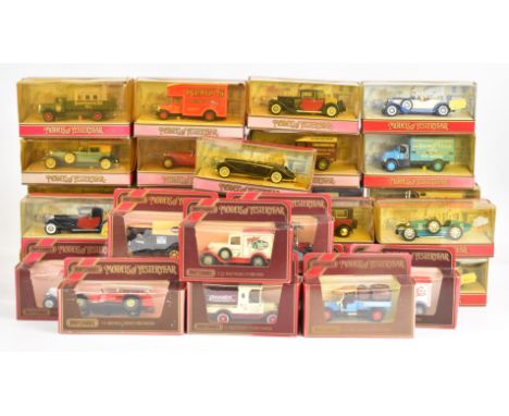 Thirty five Matchbox Models of Yesteryear diecast model cars and trucks to include 1931 Stutz Bearcat Y-14, 1928 Mecedes-Benz