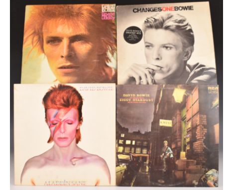 Collection of eight David Bowie LPs comprising The Rise and Fall of Ziggy Stardust and The Spiders From Mars (RCA SF 8287) ap