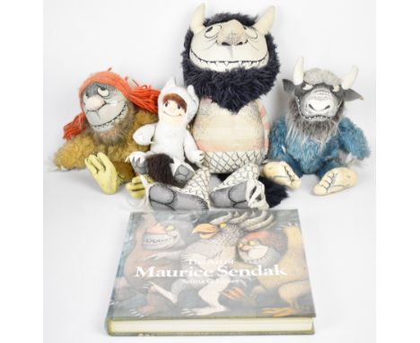 Four 'Where the Wild Things Are' soft toys by Colorforms, Crocodile Creek and Determined Productions Inc, tallest 51cm, toget
