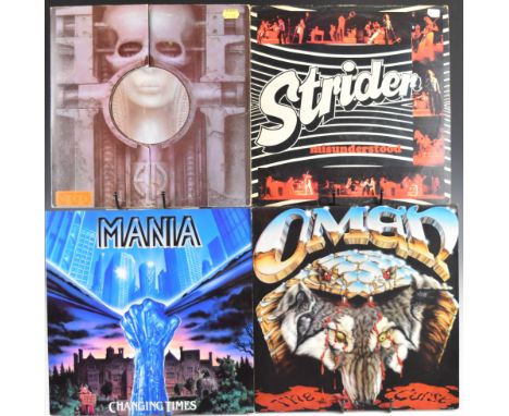 Thirty Hard Rock / Heavy Metal / Rock / Folk LPs comprising ten USA imports, two Canadian imports and the rest UK or European