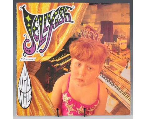 Jellyfish Spilt Milk (Charisma CU SLP 20) Neo Psychedelic / Rock LP with high gloss sleeve and lyric liner, matrix stamped CU