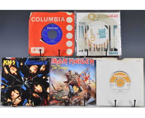 Approximately one hundred and fifty Rock / Heavy Rock / Heavy Metal etc 7" singles including&nbsp; XTC, Thin Lizzie, Kiss, Ir