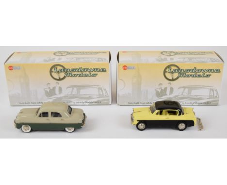 Two Lansdowne Models diecast model cars comprising Ford Zephyr Zodiac 1954 and Sunbeam Rapier Series I 1955, both in original