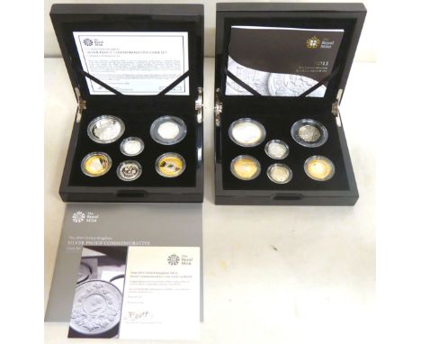 Two Royal Mint silver proof Commonwealth coin sets