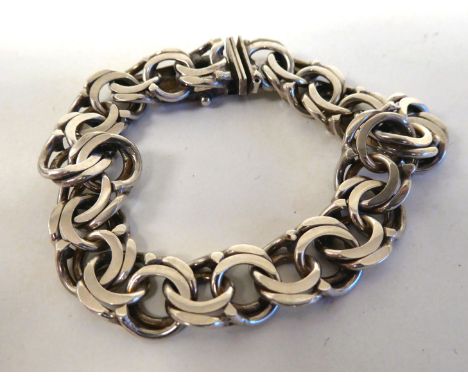 A Swedish silver multi-ring link bracelet&nbsp; bears the mark TAL A 09