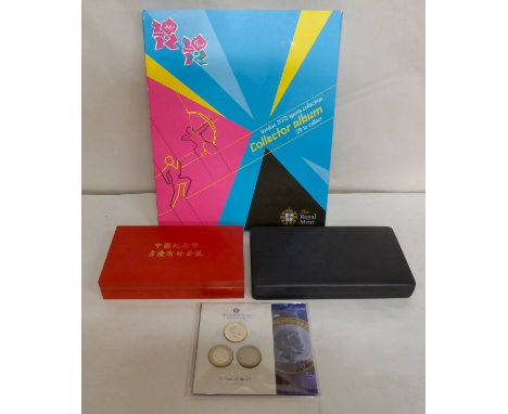 Uncollated coins: to include a 2007 Family Silver Collection proof set