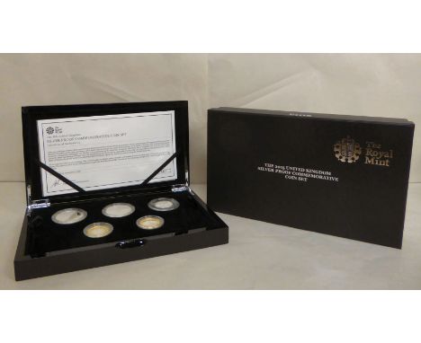 A Royal Mint 2015 silver proof Commemorative coin set