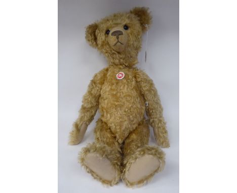 A Steiff shaggy mohair covered Teddy bear with mobile limbs and a stitched nose&nbsp; 24"h