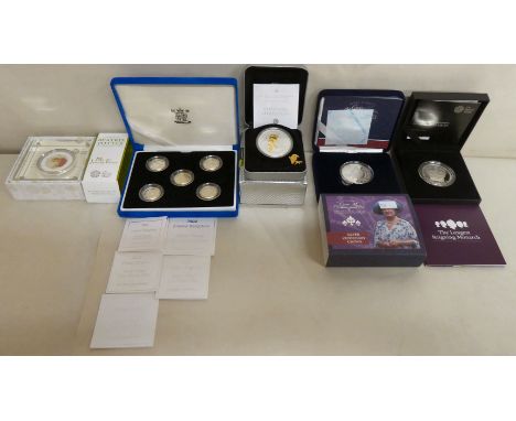 Silver proof collector's coins: to include a 2005 Australian Kookaburra