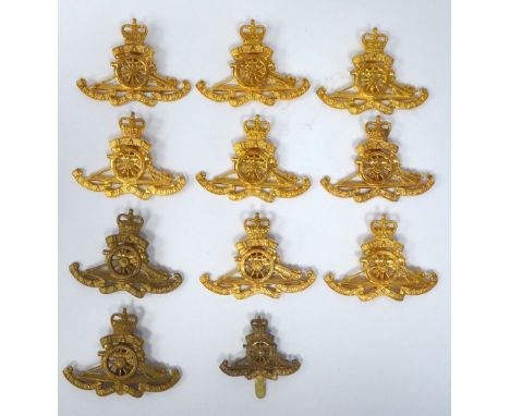 Eleven various British Army Artillery Corps cap badges (Please Note: this lot is subject to the statement made in the Auction