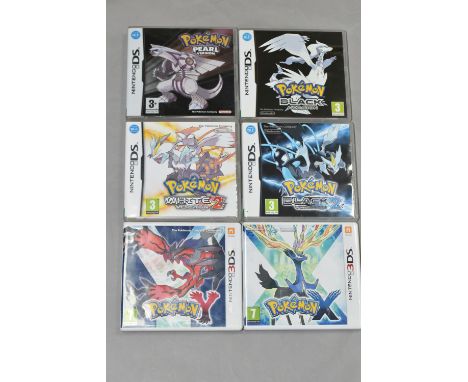POKEMON NINTENDO GAMES, includes Pokémon Pearl (DS), Pokémon Black (DS), Pokémon Black 2 (DS), Pokémon White 2 (DS), Pokémon 