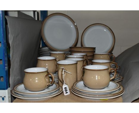 A FORTY SEVEN PIECE DENBY 'VICEROY' DINNER SERVICE, comprising eight dinner plates, six tea plates, ten side plates, five des