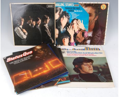 A large collection of vinyl LP's and 12" records to include The Rolling Stones - S/T (Decca 2nd press LK 4605), Through The P