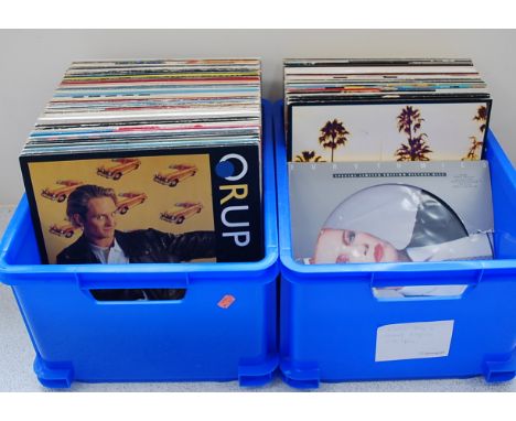 A large collection of vinyl records mainly LP's but some singles to include Deep Purple - 24 Carat Purple, Queen - Hot Space,