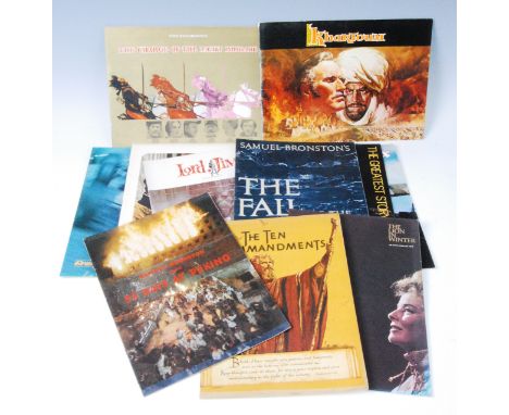 A collection of eleven Official Souvenir programs to include 55 Days at Peking (1963), The Ten Commandments (1956), The Lion 