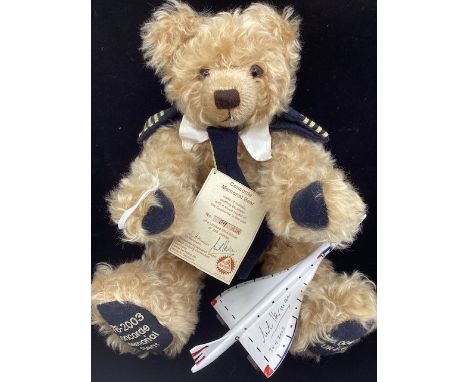 Hermann German teddy bear 1976-2003 Concorde Memorial Teddy bear ( number 4 in UK) teddy bear 16&rsquo; mohair tradition arti