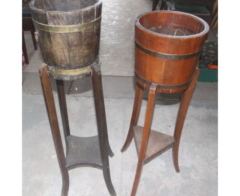 2x wooden plant stand pots, (these will require some work)