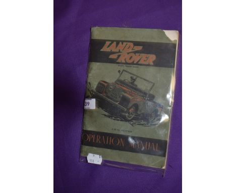 A vintage fifth edition Land Rover Operation Manual